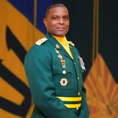 Portrait of Major Pedro Emmanuel Drakes, BSc, PJSC